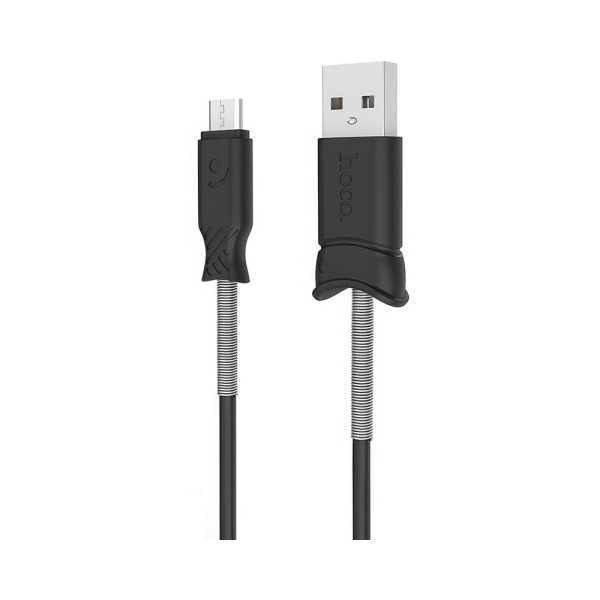 Кабель HOCO X24 USB - micro USB cable, 1м, 2.4A, чёрный